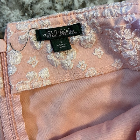 Wild Fable Womens Light Pink Floral High Rise Notch Front Mini Skirt Size 12 - Picture 10 of 12